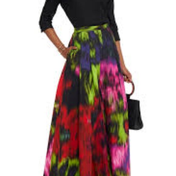 Carolina Herrera Wide Leg Pleated Palazzo Pant - Picture 4 of 6